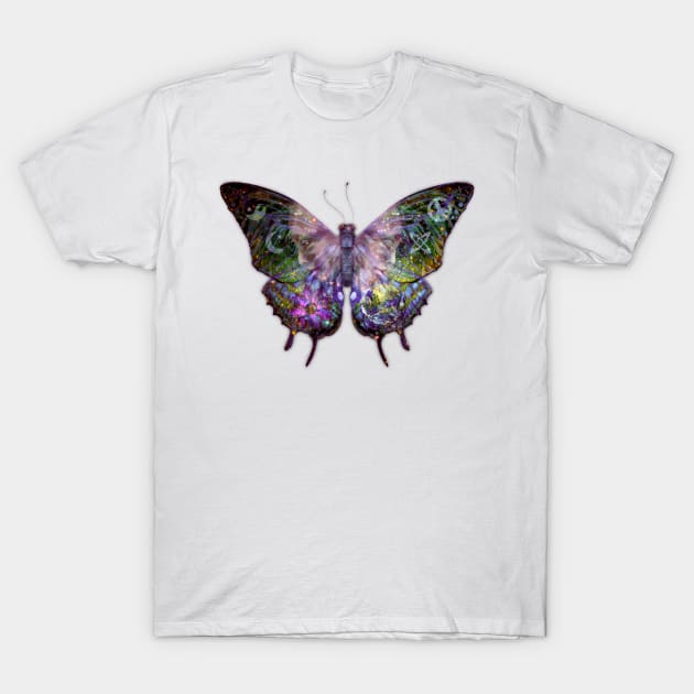 Butterflies, Celestial Garden Butterfly’s Soul in Lilac T-Shirt by Dream and Design